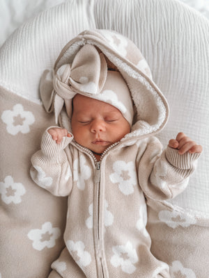 Lola Sherpa Hooded Romper Oatmeal