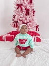 Santa Baby Gingham Jumper - Peppermint