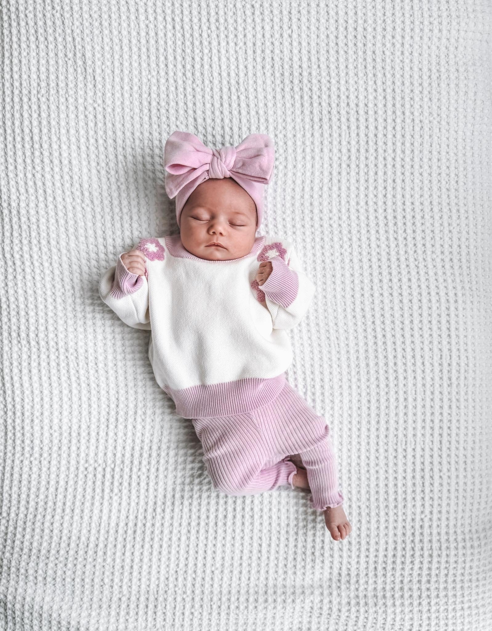 Orchid Frill Knit Leggings