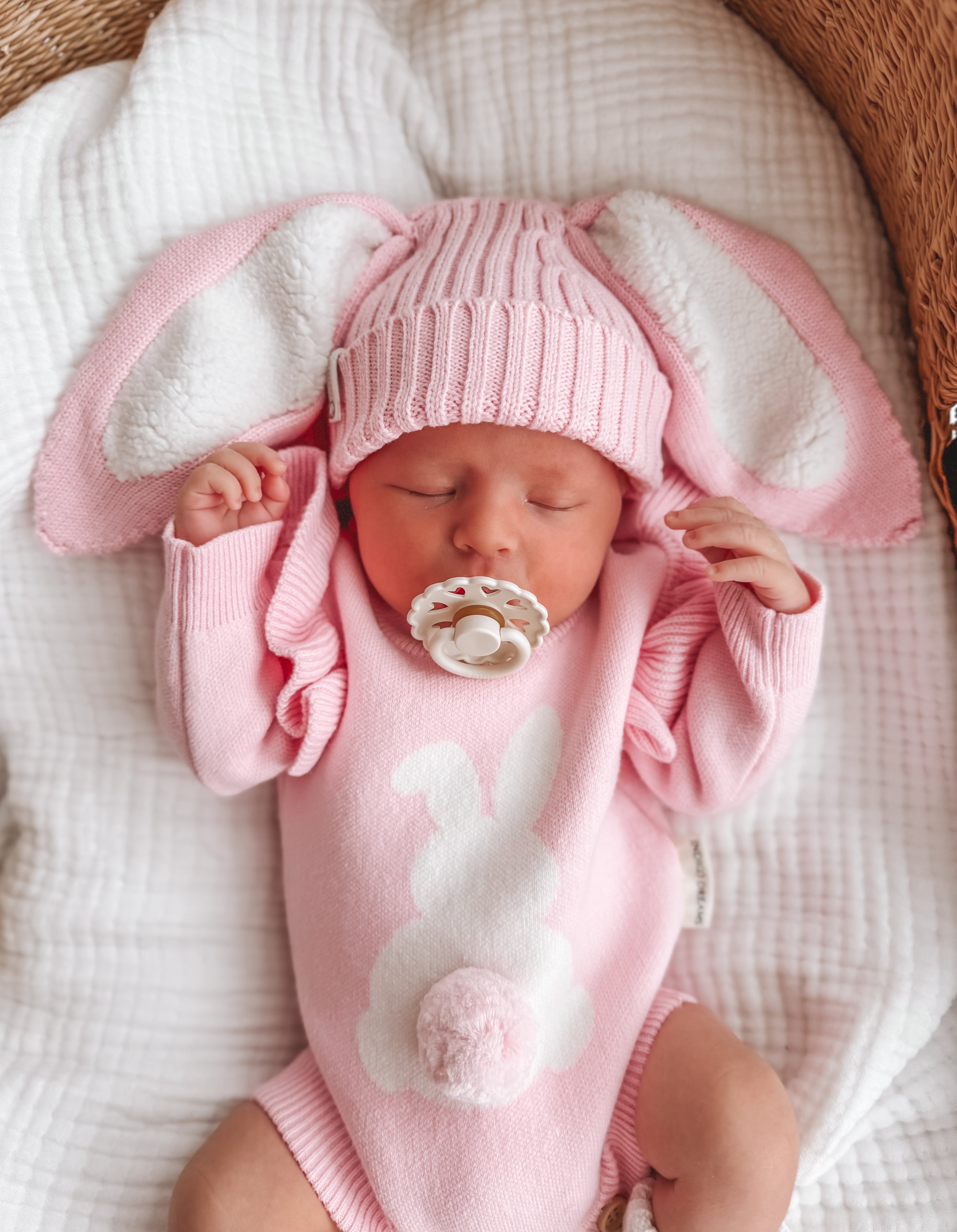 Sherpa Bunny Beanie - Blossom