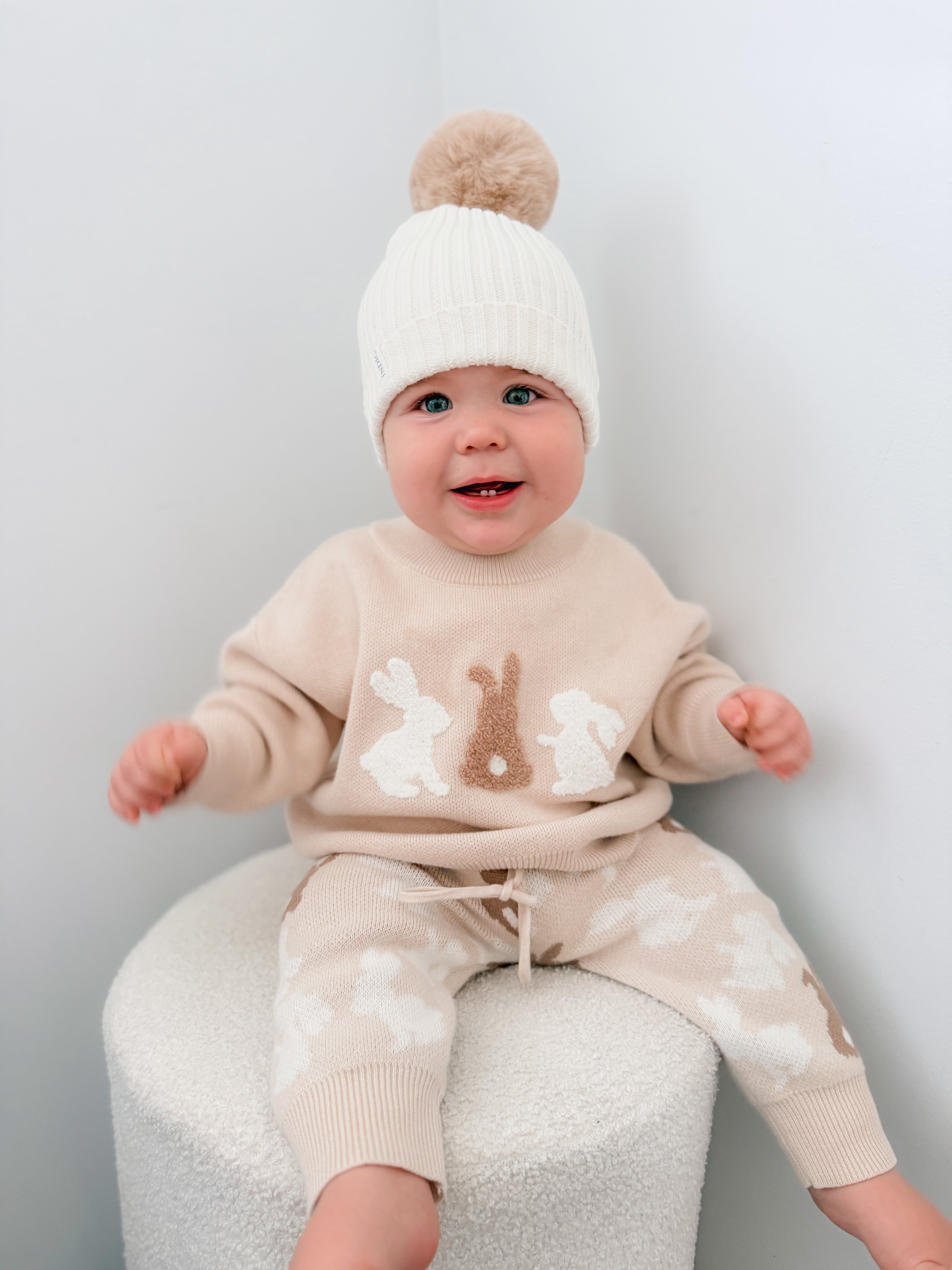 Bunny Boucle Jumper - Biscuit