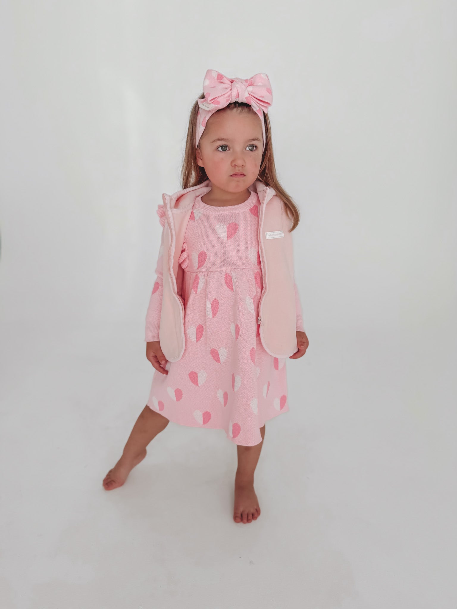 Hooded Vest - Baby Pink