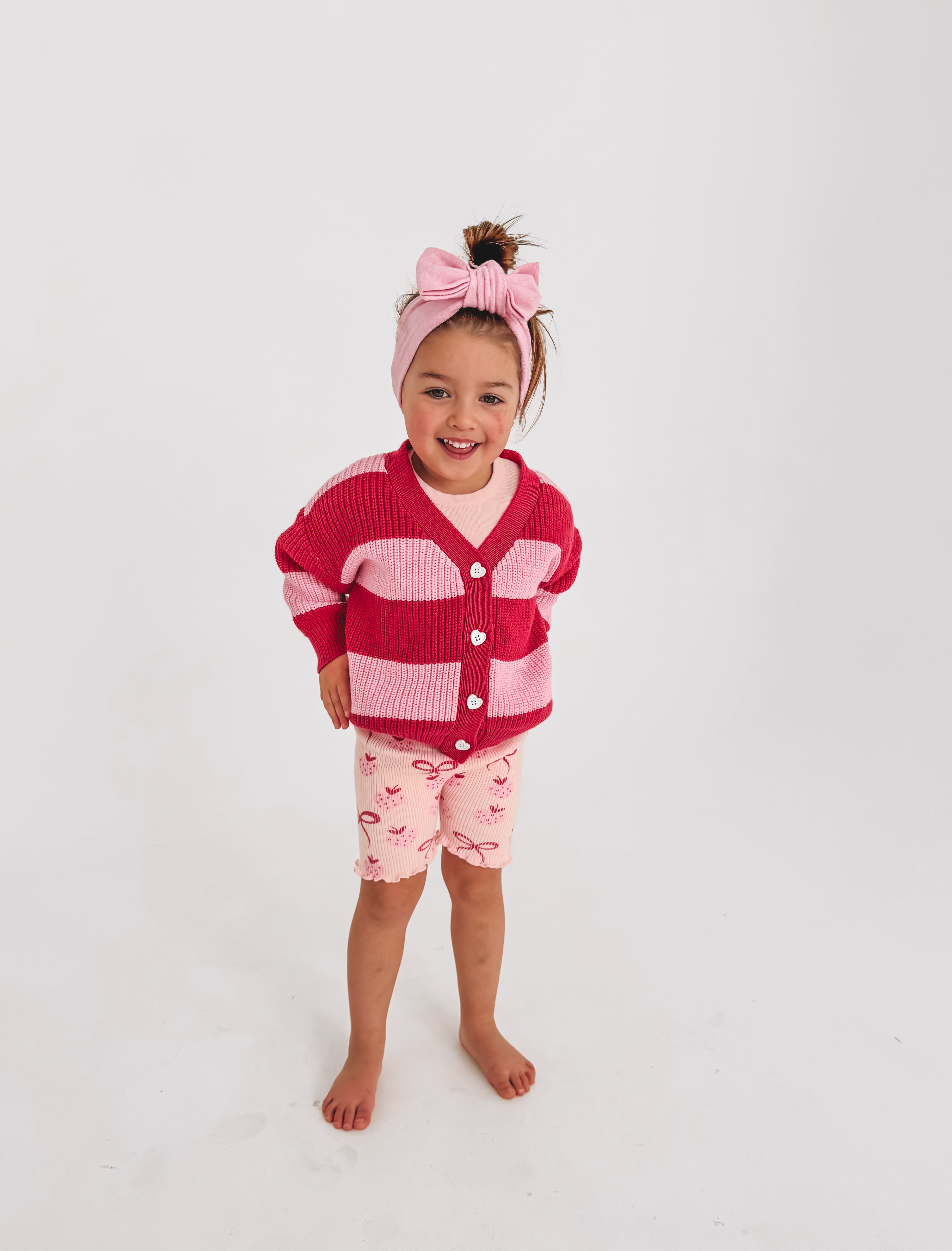 Chunky Knit Raspberry Cardigan
