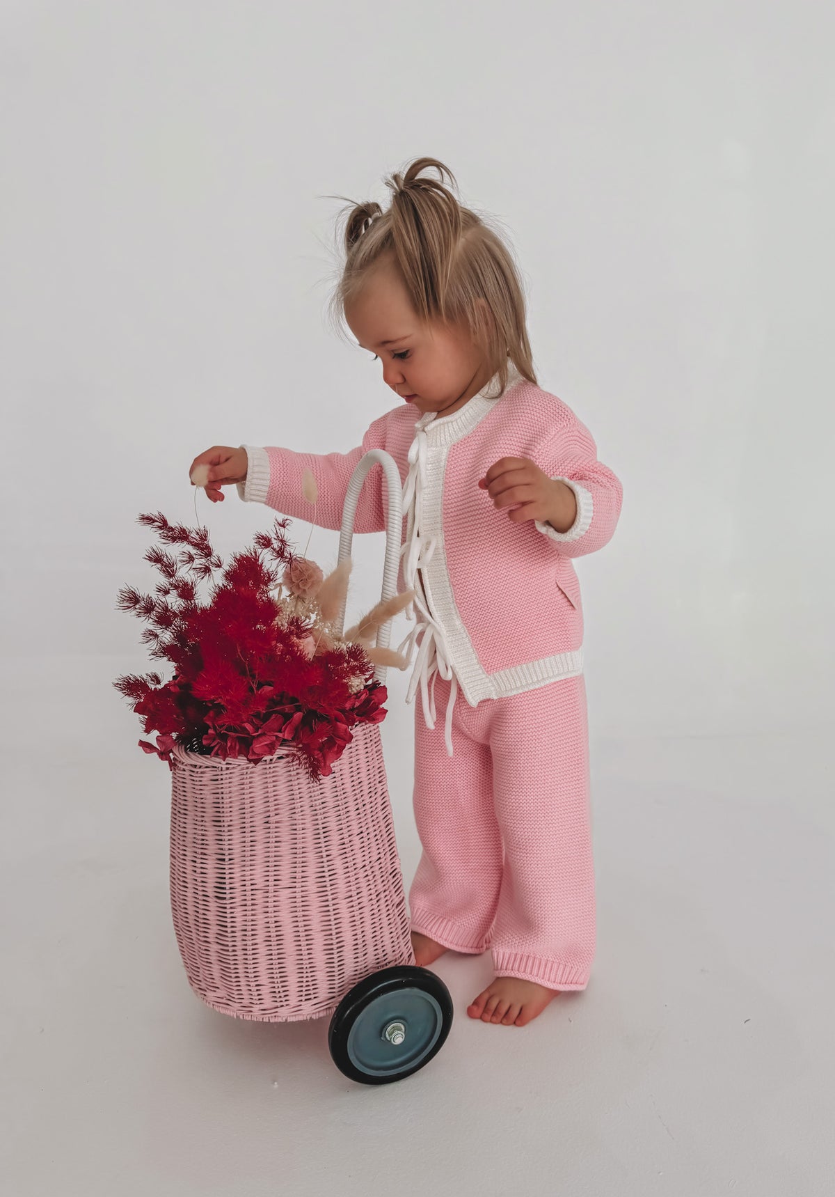 Chunky Wide Leg Pants - Belle Pink