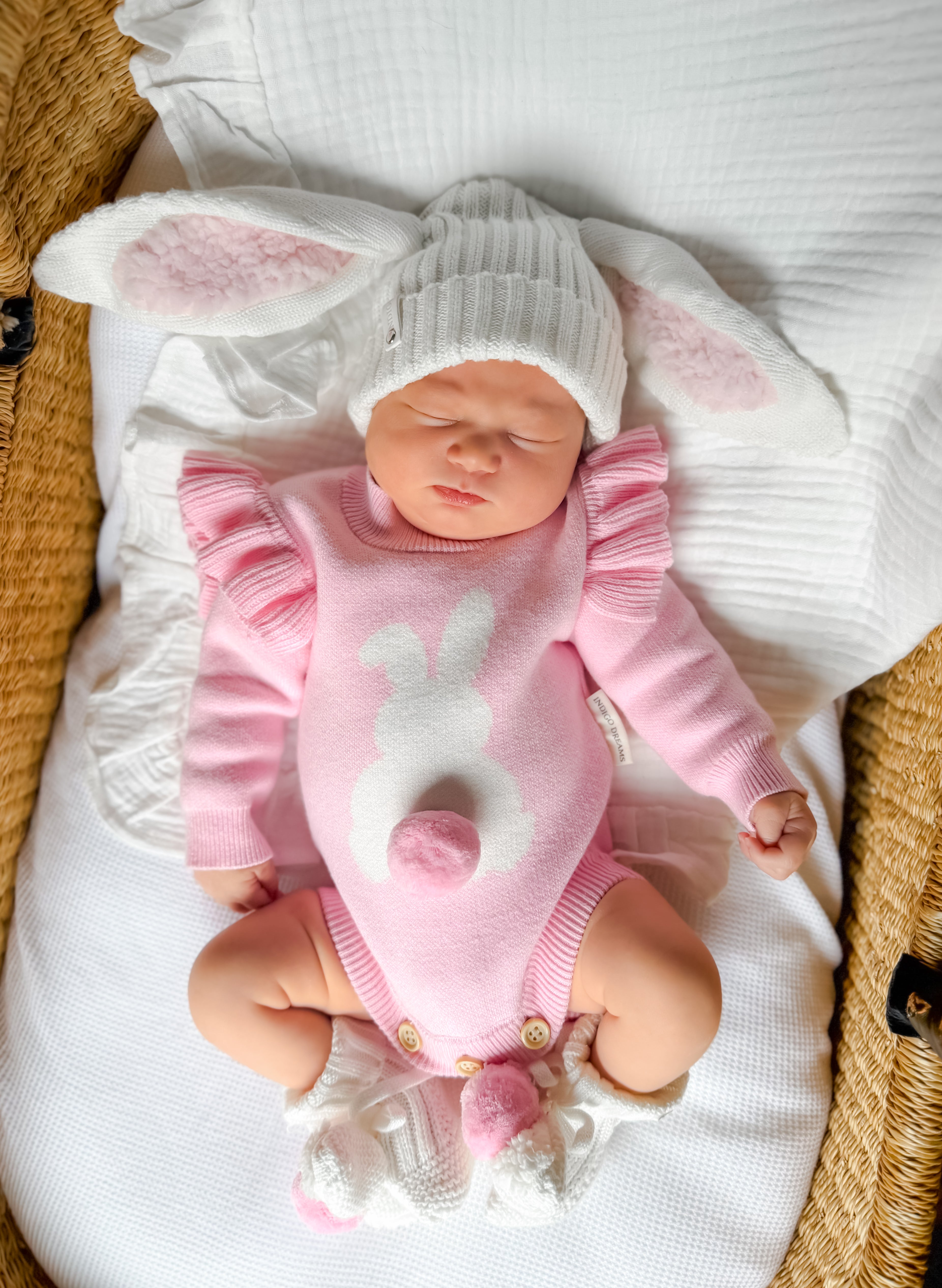 Sherpa Bunny Beanie - Pink