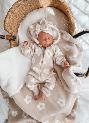 Lola Sherpa Hooded Romper Oatmeal