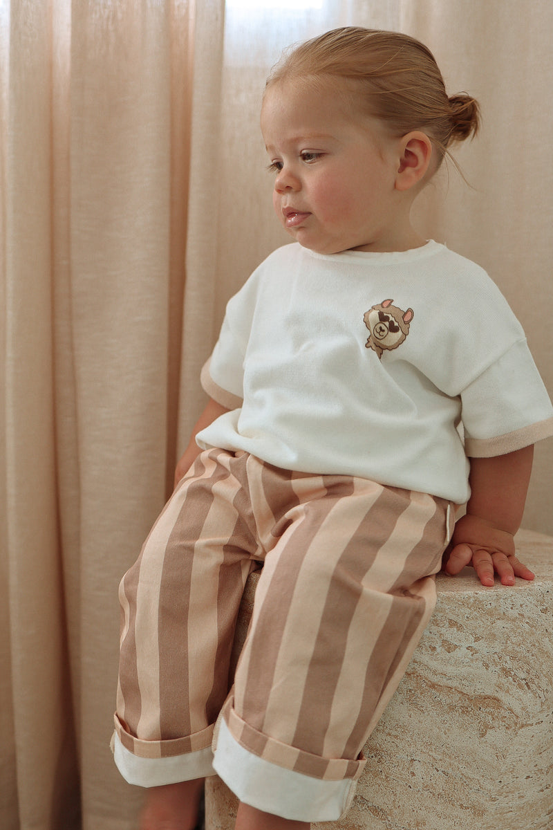 Oat Stripe Canvas Pants