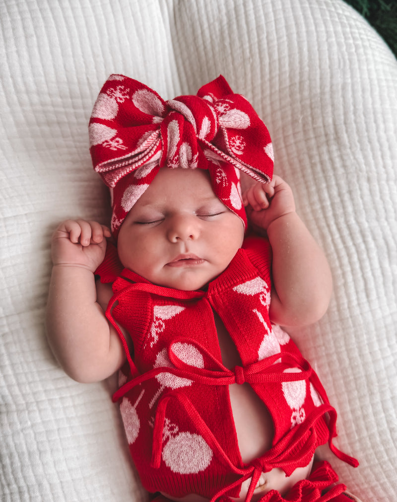 Lollipop Lane Knit Headband - Red