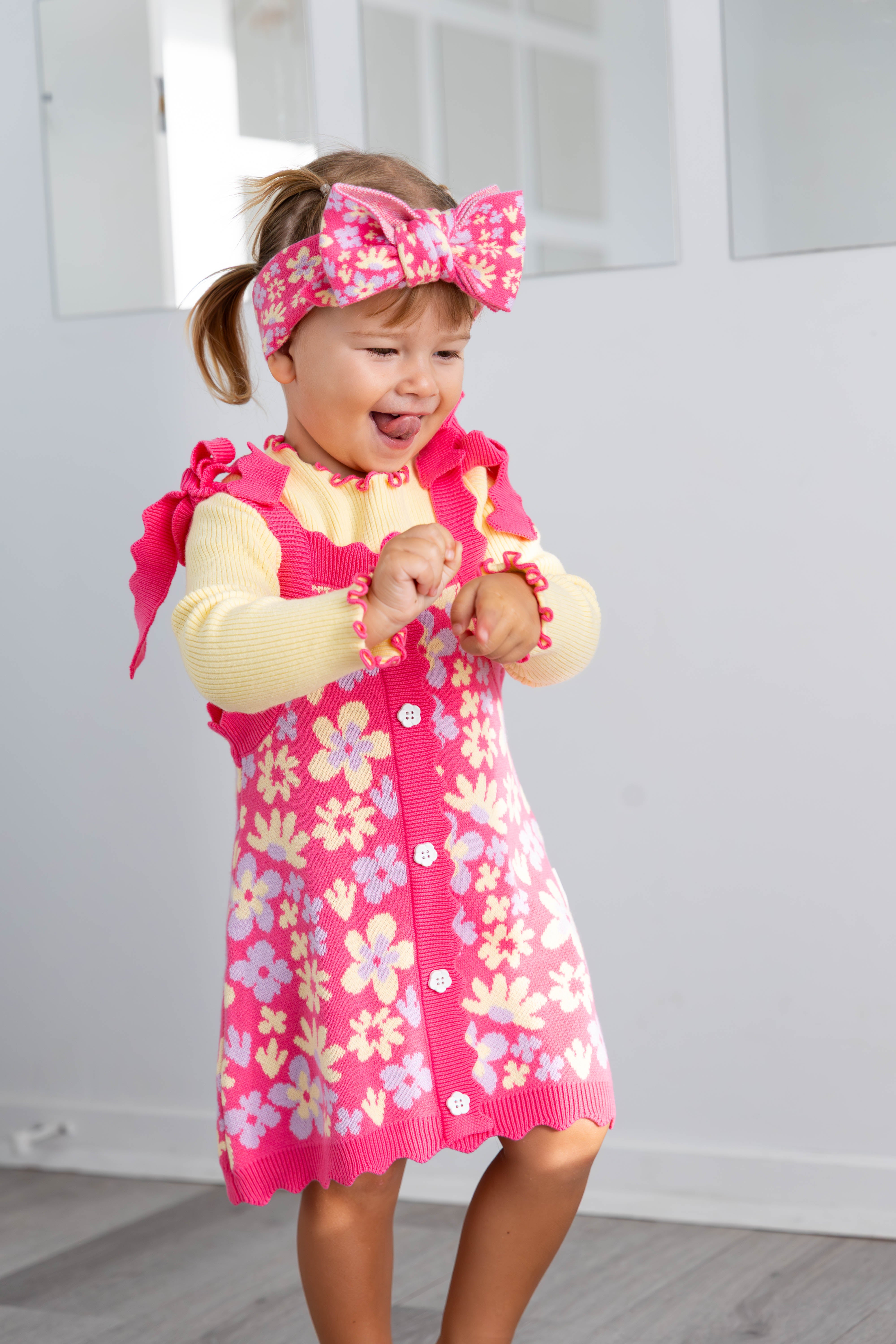 Indie Tie Shoulder Dress - Daffodil