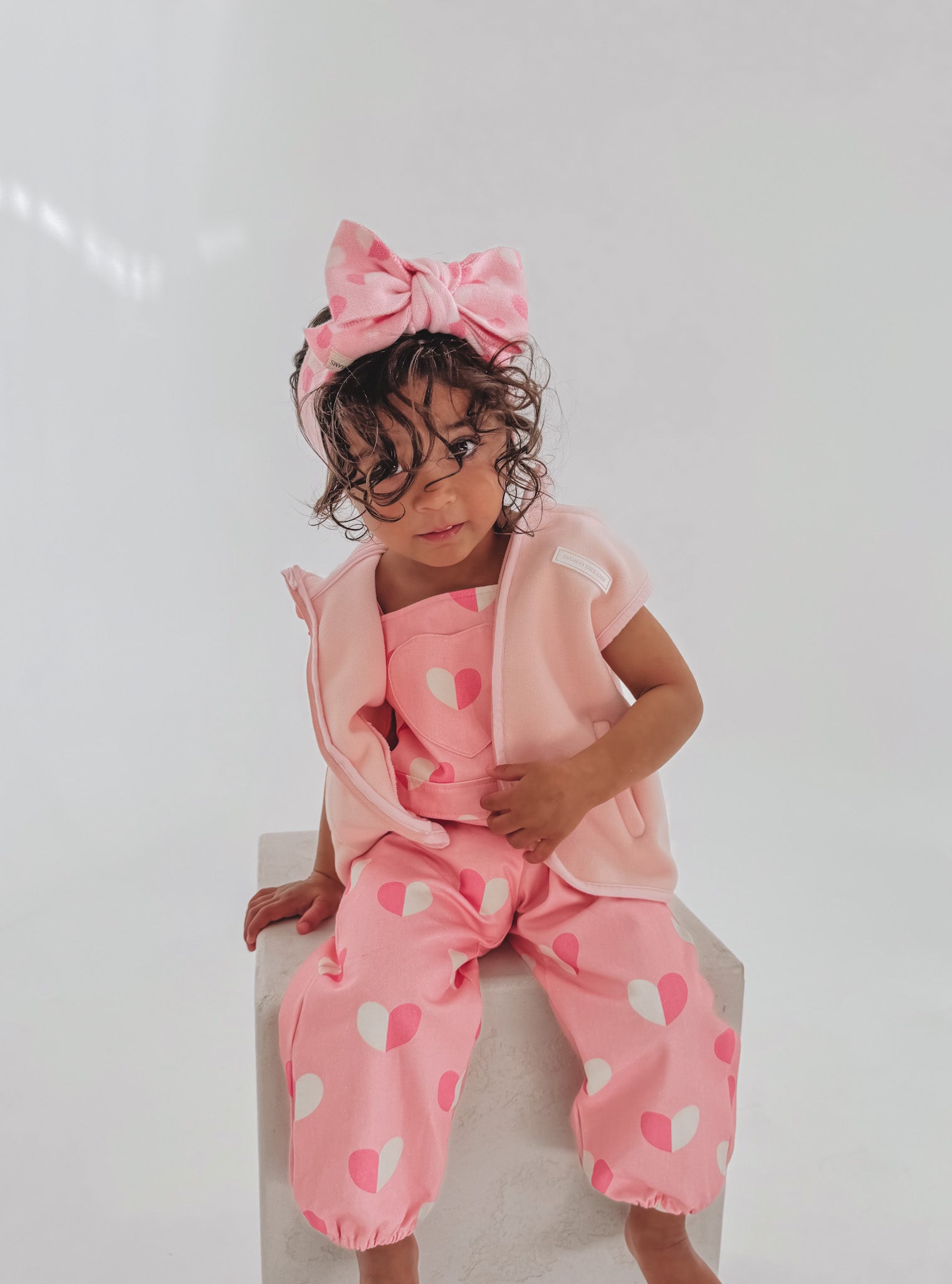 Hooded Vest - Baby Pink