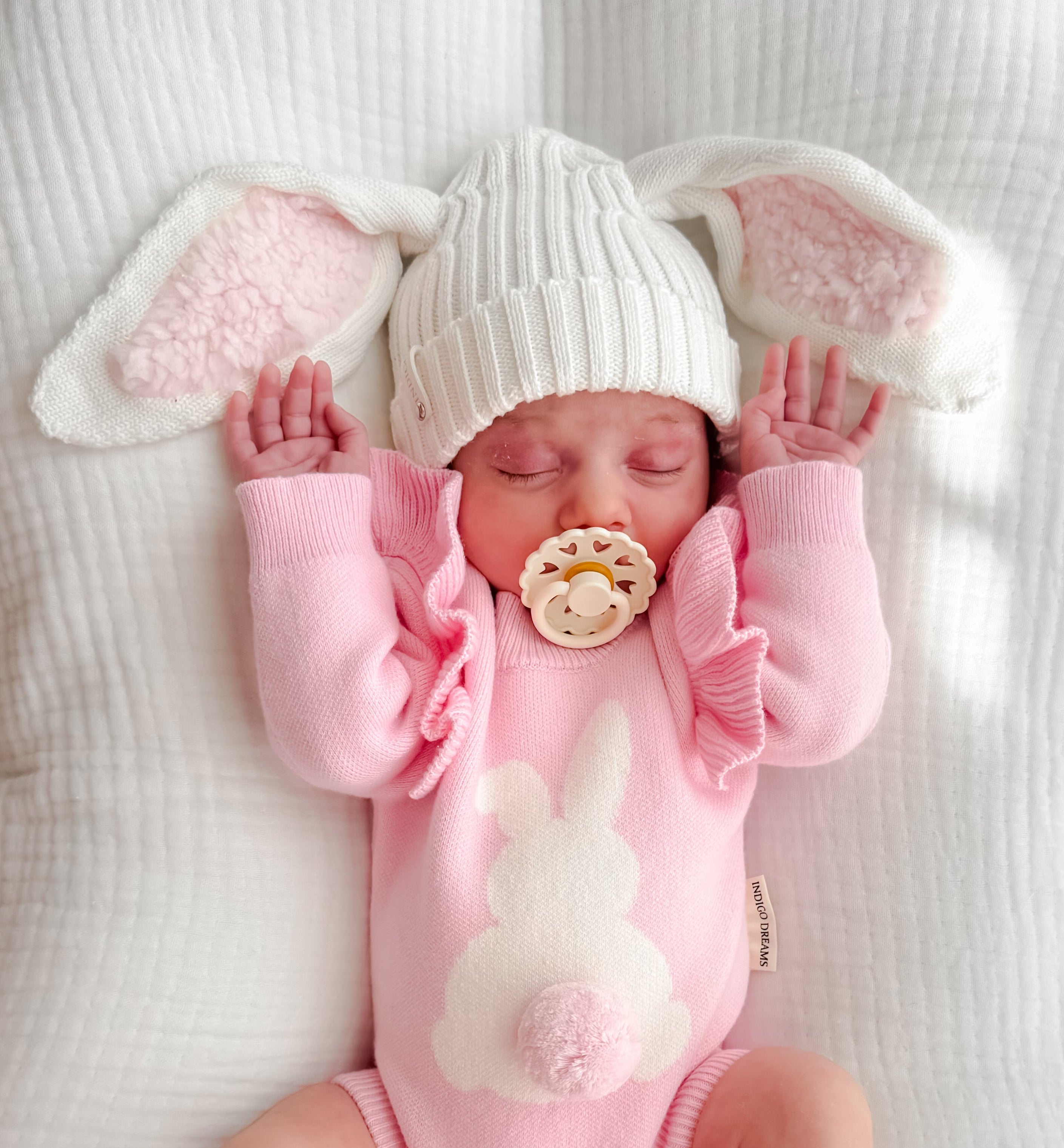 Sherpa Bunny Beanie - Pink