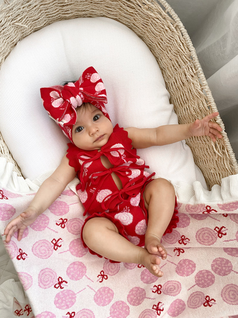 Lollipop Lane Knit Headband - Red