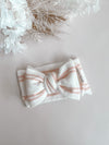 Soft Pink Stripe Knit Headband