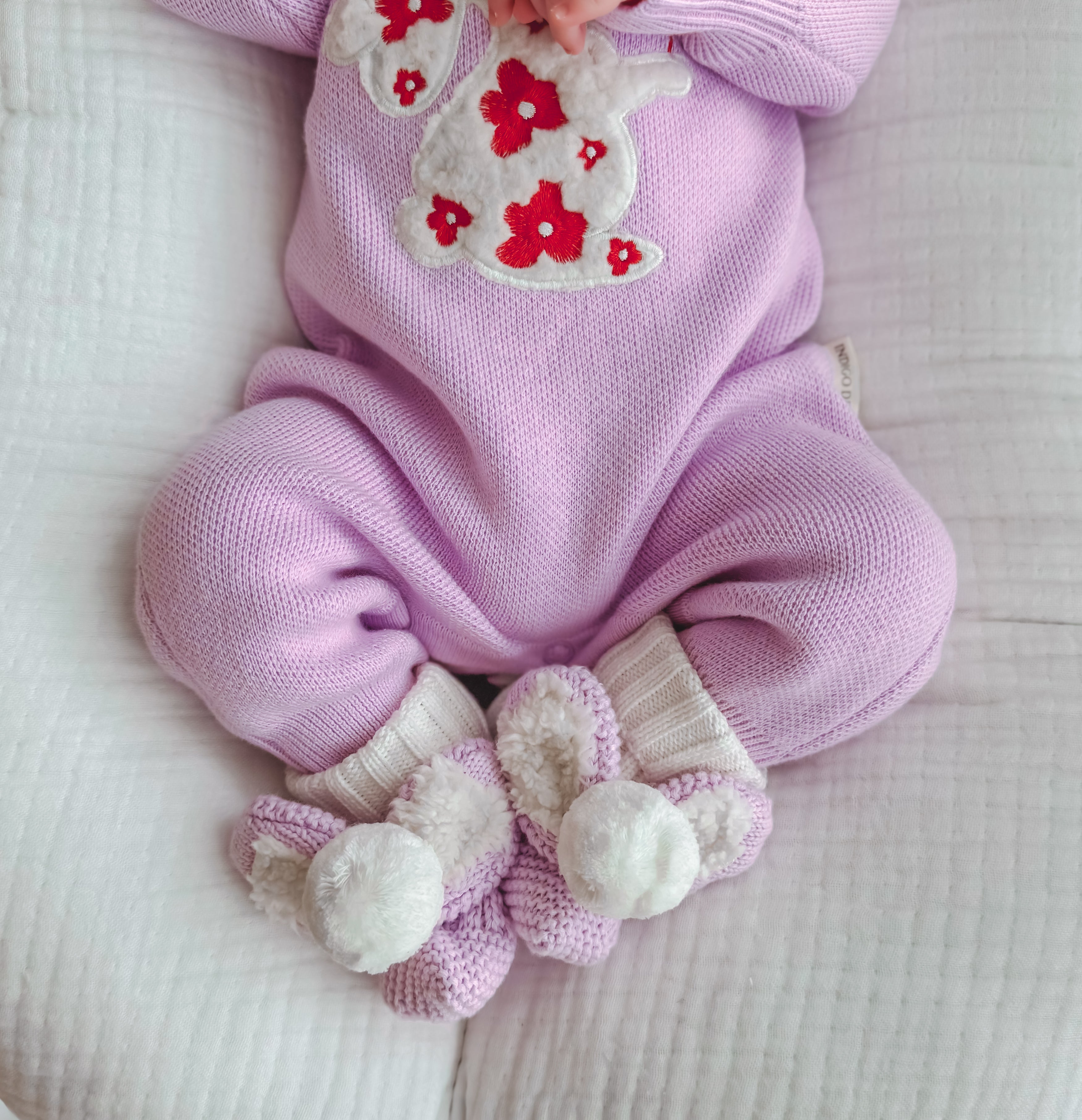 Sherpa Bunny Booties - Orchid