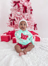 Santa Baby Gingham Jumper - Peppermint