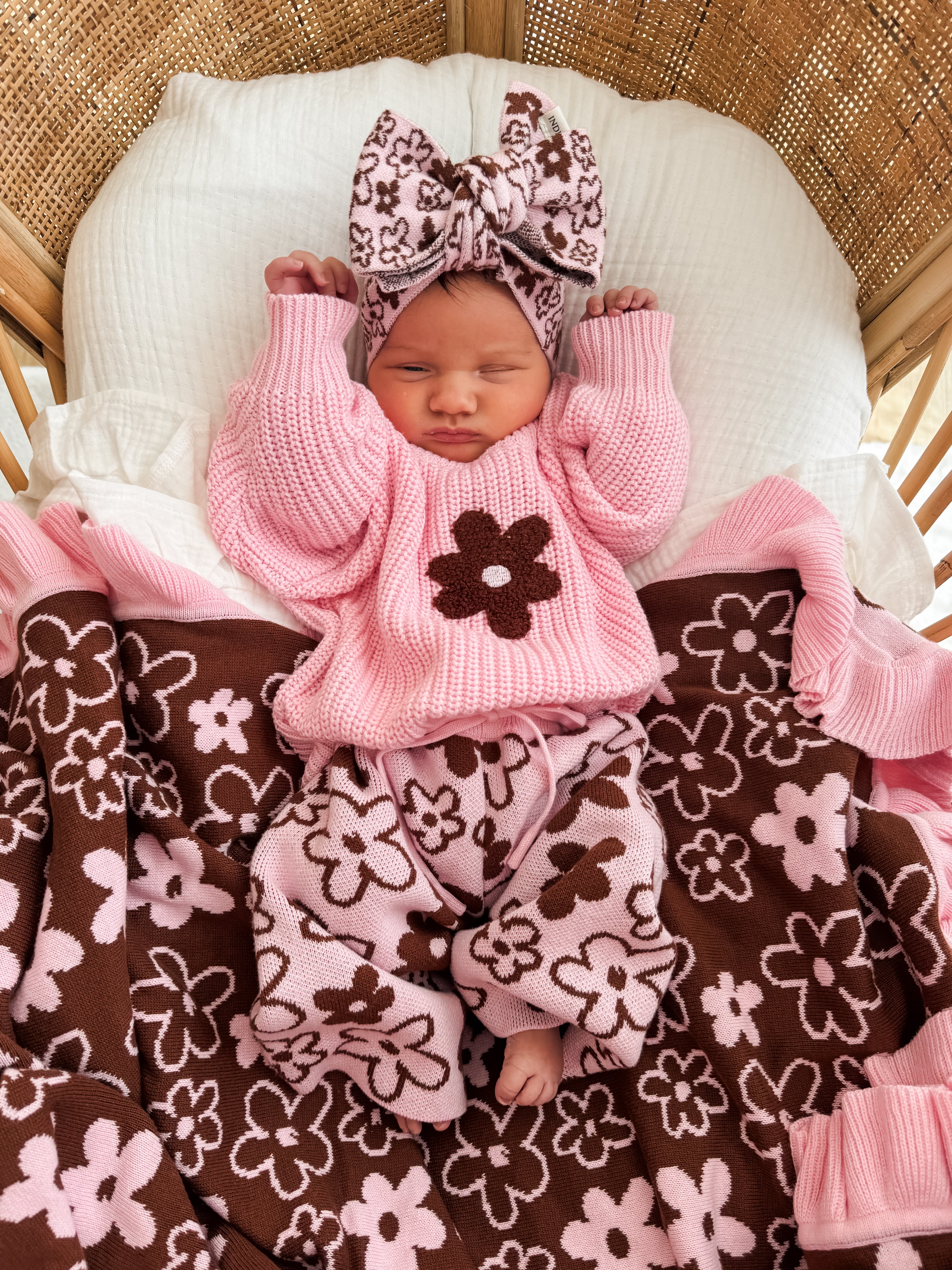Romy Chunky Knit Jumper - Cocoa & Blossom