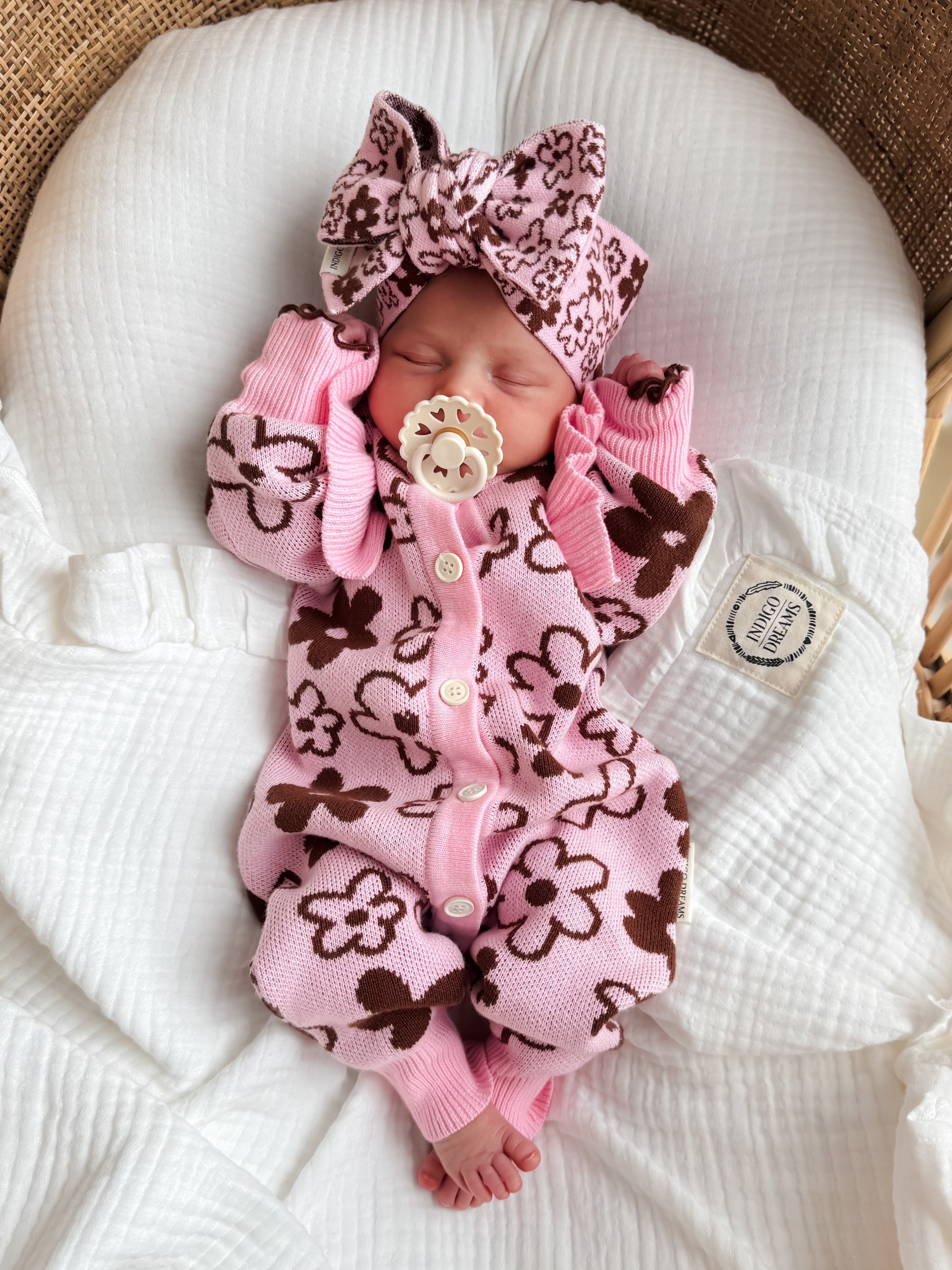 Romy Frill Romper - Cocoa & Blossom