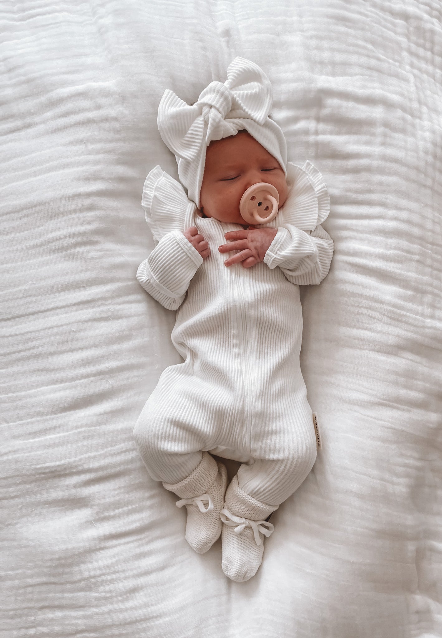 White Ruffle Onesie