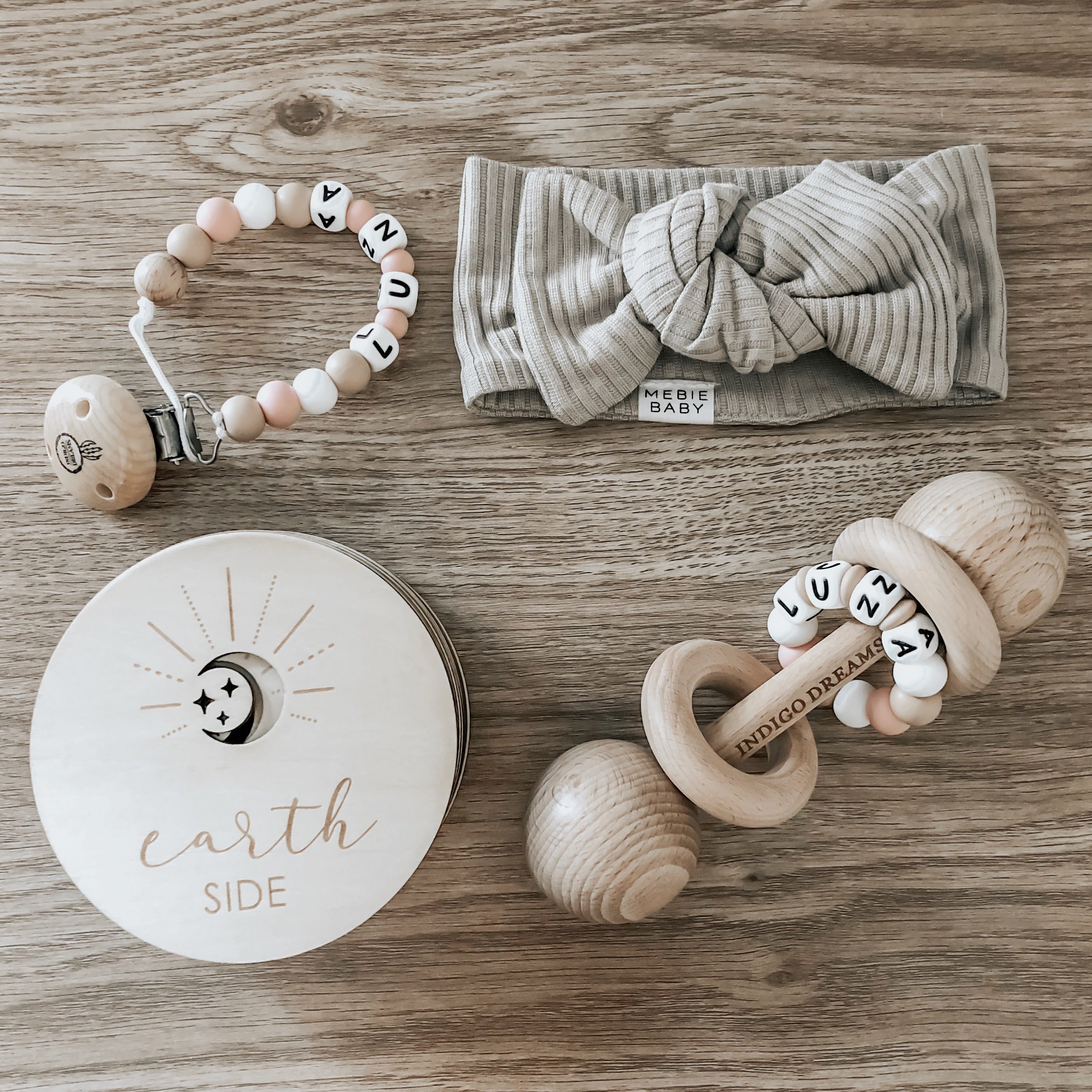 Wooden Keepsake Rattle Personalised