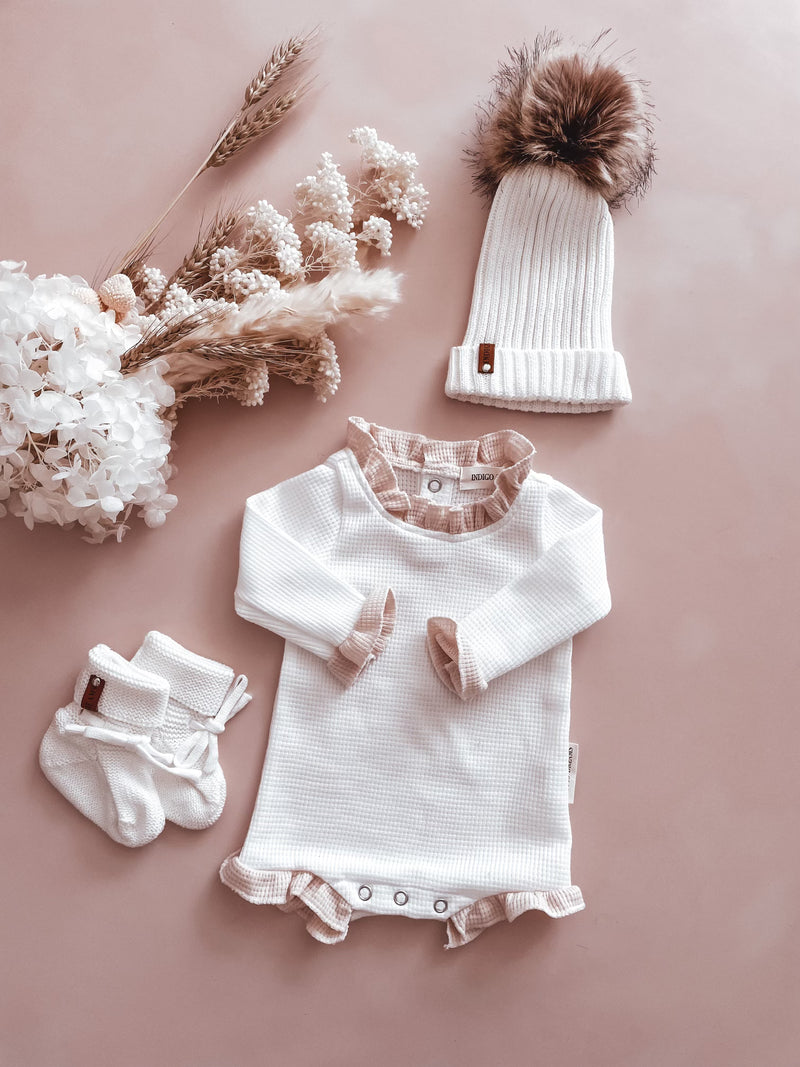 Coconut with Oat Frill Bodysuit