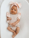 Frill Footless Romper Biscuit Speckle