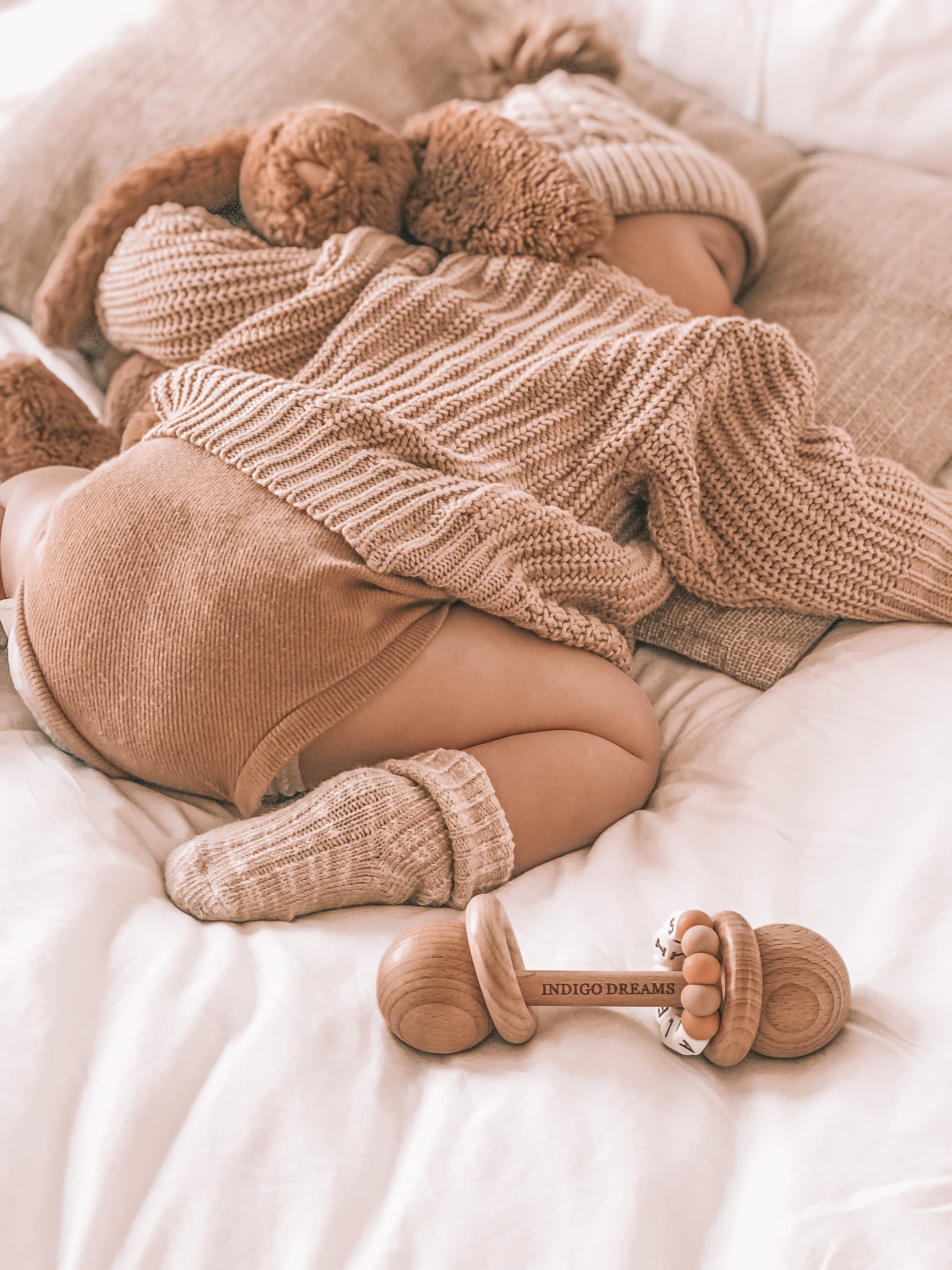 Wooden Keepsake Rattle Personalised
