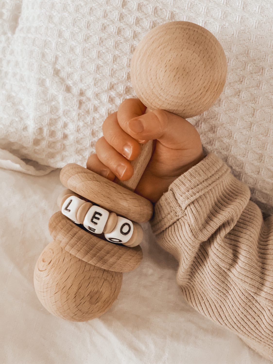 Wooden Keepsake Rattle Personalised