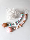 'Pastel Blue Mint and Marble' Silicone Dummy Chain